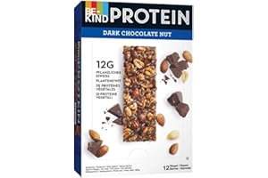 BE-KIND - Barres de Céréales Protéinées - Noix & Chocolat Noir - Sans Gluten - Riches en Fibres - Grand Format - 12 x 50g