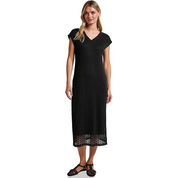 STREET ONE Damen Kleid ärmellos – Midi-Länge Mit Cut-Out Detail