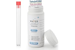 DAKLUNAR 100 sztuk pasków testowych 9 w 1 do akwarium, zestaw testowy do testowania żelaza, miedzi, azotanu, chloru, całkowitej zasadowości, węglanu, pH do testowania jakości wody