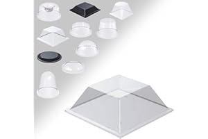 KS24 Products Gummipuffer selbstklebend Anschlagpuffer | Elastikpuffer | Ausführung wählbar - (quadratisch, 20,5 x 20,5 mm, H 7,5 mm, transparent, 12 Stück)