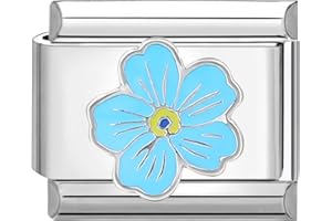 papasgix Italian Charms Flower Modular for Italian Charm Diamond Italian Style Charms fits all 9mm Bracelet Retro Personality Charms Bracelets Accessories Mother's Day Gift