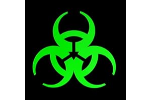 Erreinge Sticker prespaced Fluo Green 15cm - Biohazard Radioactive Nuclear Symbol - Sticker Decal Mural Vinyl Decal Laptop Car Motorcycle Helmet Camper