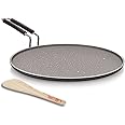 ivbox Rio-Marble Induction Base 300mm Non-Stick Multi-Purpose Aluminium Tawa, Grey (30cm, Induction and Gas Stove Compatible)