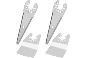 OTOTEC 4 Lame Per Raschietto Multiutensile Oscillanti E Spatola Curva Compatibile Con Bosch Compatibile Con Chicago Raschietto Per Bordi Su Tre Lati In Acciaio Inossidabile