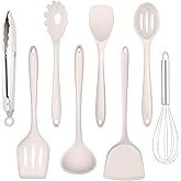 Homikit Silicone Kitchen Utensil Set 8-Piece Cooking Utensils Cooking Cutlery Set Heat-Resistant Non-Stick Kitchen Utensils Cooking Set with Spatula for Cooking Baking Healthy and Dishwasher