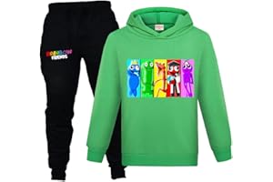 Forlcool Cotton Hoodie+Pants Rainbow Boys and Girls Casual Tracksuits Kids Jumper Tops Set