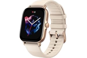 Amazfit GTS 3 42mm Smartwatch Fitness, Kontrolle des Menstruationszyklus, Herzfrequenz, SpO2 und Stresslevel, intelligente Uhr mit mehr als 150 GPS-Sportmodi, 5 ATM wasserdicht, integrierte Alexa