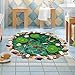 Produktbild mondial-fete - Selbstklebende 3D Boden Blatt Lotus und Fisch (60 x 90 cm)