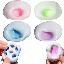 Knijpballen, anti-stress-bal, vormbaar, 4 stuks, zachte en