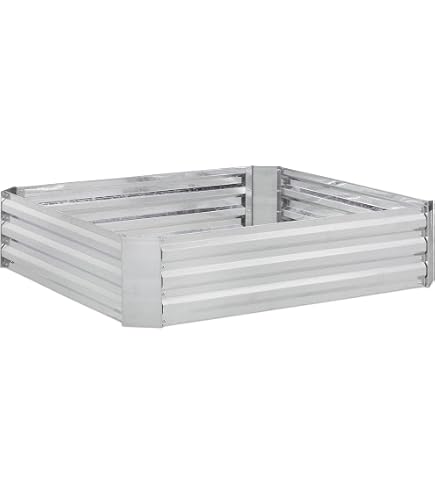 Aiuola Rialzata In Acciaio Zincato 180x90x30 Cm - Senza Fondo, Per Orto, Fiori, Giardino, Colore Argento