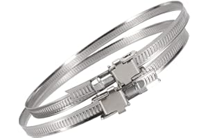 HG Power 2 pezzi Fascette Stringitubo 100 mm Acciaio Inox Morsetto per Tubo Flessibile Regolabile Diametro di 60-110 mm per Tubi di Ingresso e Uscita Delle Lavatrici, Tubi di Ventilazione