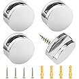 Teaaha 4-Piece Mirror Holder Wall Glass Clamp Stainless Steel Mirror Hanger for 4-7 mm Thick Glass/Mirror/Pictures/Acrylic