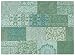Produktbild Designer Teppich gemustert patchwork vintage Mona Lisa von Keen Joy K10951 Türkis 13 in 080x150 cm