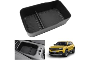 GAFAT Nuovo J eep Avenger 2023 2024 2025 Scatola Portaoggetti per Console Centrale, Avenger Hybrid EV 2025 Organizer per Braccioli, Vano Portaoggetti, Compatibile con Jeep Avenger Accessori (Nero)