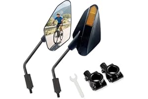 Homieway Specchietto Bici, 2 Pezzi Specchietto Retrovisore per Bici Elettrica, Girevole a 360° Specchietti per Bicicletta,Vetro HD Regolabile Specchietti per Monopattino Elettrico (22-25 mm)