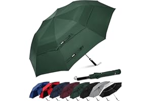 G4Free 62 inch Ombrello da Golf Portatile Aperto Automatico Ombrello da Viaggio Compatto Ombrelli Sportivi a Doppio Baldacchino Ventilati di Grandi Dimensioni e Antivento