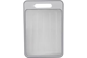 ATYHAO Defrosting Tray, Double Sided Cutting Board Thawing Plate with Sharpener for Meat Food Defrosting and Slicing, Kitchen Prep Board for Home and Outdoor Use