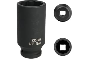 FortuneGlobe hylsa 29 mm 1/2 tum 12 sidor, slaguttag 1/2 29 mm krom-molybdenstål CR-MO(svart )