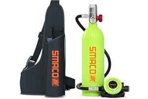 SMACO Mini Scuba Tank, Bombola Subacquea Bombole da Immersione Ossigeno Bombola con 15-20 Minuti Diving Ossigeno Serbatoio Bombola Sub Respiro Sott'Acqua Dispositivo S400