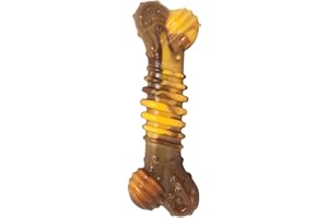 Nylabone Extreme Tough zabawka do żucia dla psów, trwała, czyści zęby, wołowinę i ser, średnia, dla psów do 16 kg