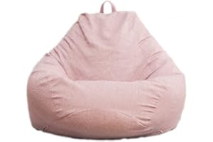 Highdi Pouf Poltrona Sacco Bambini & Adulti Bean Bag Fodera per Sacco di Fagioli per Decorazione della Soggiorno Camera Giardino Salotto Balcone, Senza Ripieno (Rosa,100x120cm)