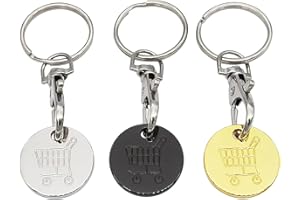 LLGSDLL Gettone Carrello Spesa 3 pezzi,Portachiavi a Moneta per Carrello Chiave per Carrello della Spesa chip per carrello della spesa Gettoni Per Carrello Spesa Chiave Carrello Spesa Rimovibile