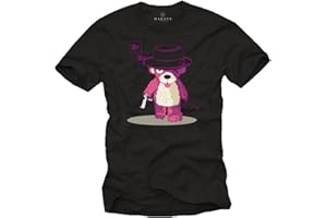 MAKAYA BR Ba T Shirt Teddy Bear - Camisetas Divertidas Hombre