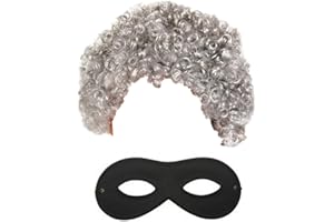 Stylex Gangster Granny Gangsta Wig Eye Mask World Book Day Week Fancy Dress Costume