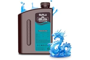 SUNLU Resina ABS-Like per stampante 3D 2KG, Resina a Polimerizzazione Rapida UV 405nm per Stampa 3D LCD/DLP/SLA, Non Fragile & Alta Precisione, Trasparente Blu 2000g