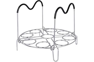 MAOXINTEK Steamer Rack Trivet with Silicone Handles Heat Resistant Steamer Inserts Compatible with Accessories 6 Qt 8 Quart Stainless Steel Steaming Stand for Pressure Cooker Removal