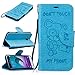 Produktbild Nancen Samsung Galaxy J3 2015 2016 / SM-J310F SM-J320F (5,0 Zoll) Hülle, [Bär - Don't Touch My Phone] Serie Weich Leder Handyhülle Tasche Wallet Flip Case Book Cover Etui, Niedlich Bär Muster Design Ledertasche Lederhülle Schutzhülle mit Standfunktion Brieftasche und Kartenfächer