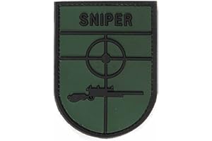 101 INC. Emblem 3D Patch Sniper aus PVC Klett Abzeichen 8,4 x 6,3 cm inkl. Flausch-Gegenstück