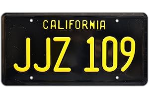 CELEBRITY MACHINES Bullitt | JJZ 109 | Metal Stamped License Plate