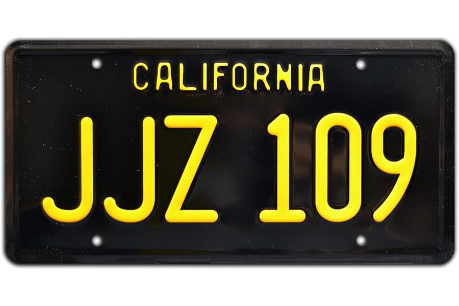 Celebrity Machines Bullitt | JJZ 109 | Metal Stamped License Plate