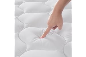 DUANDUAN Matratzen Topper 140x200cm,weicher Topper, Matratzenauflage mit tiefen Taschen,Maschinenwaschbarer Matratzenschoner,Weiß