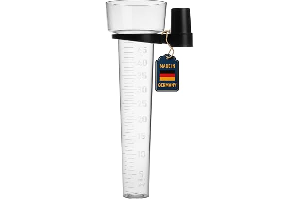 TFA Dostmann Pluviomètre analogique, 47.1015, pluviomètre, pour Le Jardin, résistant aux intempéries, Robuste, Noir