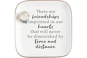 Titanape Friendship Gifts for Women Friends Female, Friend Gifts for Women Trinket Dish- There Are Friendships Imprinted in Our Hearts That Will Never Be Diminished by Time and Distance