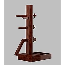Wing Chun Wooden Dummy Con Base Chiusa - Manichino Allenamento Arti Marziali In Legno Di Pino - Foto 3