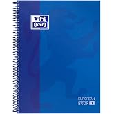 Oxford, A4 Europeanbook 1 5x5 Extra Hard Cover Micro Perforated A4 Notebook - Dark Blue