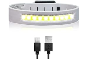 Bigqin Luce Da Corsa Per Runner, Luce Di Marcia Con Regolazione A Tre Velocità, Ricarica Usb,Dimensioni Regolabili Da 10,2"" A 14,2", Batteria A Lunga Durata Per Corsa, Campeggio, Camminata, Ciclismo
