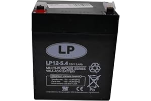 LP BATTERIES LANDPORT Batterie NSA LP12-5,4 T2 12V 5,4Ah VRLA AGM 90x70x101mm Standby Akku kompatibel für Rollladen Antrieb, Rollo, USV, Elektroroller, Sicherheitssysteme