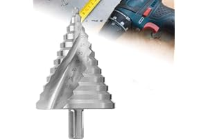 OCGIG 6-60MM Taladro Espiral HSS 4241 Paso Broca/Taladro Pagoda/Taladro Escalera Perforador 12 Pasos