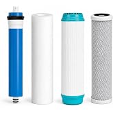 Bbagua Pack of 3 Filters for Reverse Osmosis + Membrane 75 GPD &ndash; 10" Filters for Standard Non-Compact Equipment