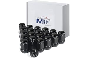 MIDOUAUTOUK 20pcs Lug Nut Set Rustproof M14x1.5 Wheel Nut with 60Degree Conical Seat,19HEX Chrome Closed End Lug Nut,Replacement for Chevrolet Silverado 1500 Expedition F-150 GMC Savana 1500 Wheel,Black