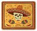 Produktbild Mexican Mouse Pad, Mexican Sugar Skull Cartoon Carnival Cartoon Traditional Celebration Print, Teal
