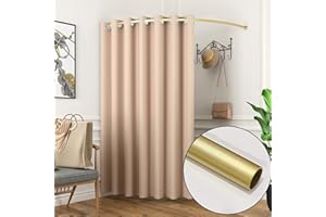 JTYX Camerino Negozio di Abbigliamento Spogliatoio Portatile Facile da smontare Spogliatoio Kit di Tende oscuranti in Cotone e Lino Protezione della Privacy per L'Ufficio