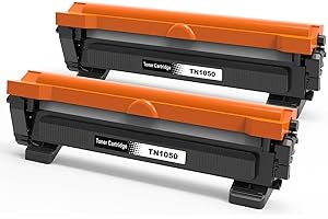 colorfly TN-1050 Compatible Toner Cartridges Replacement for Brother TN1050 For HL-1112 HL-1110 DCP-1610W DCP-1510 HL-1210W MFC-1810 HL-1212W MFC-1910W DCP-1612W DCP-1512 (Black, 2-Pack)