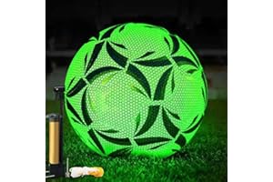 Gogotool Offizielle Größe 5 Wasserbeständig LED Leuchtfußball - Leuchtender Fußball für Nachtspiele, Erwachsene - Komplettset mit Pumpe