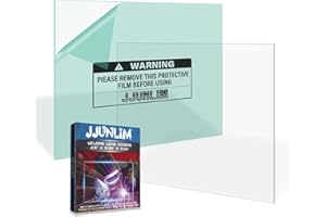 JJUNLIM Lot de 20 lentilles de casque de soudage, plaque en plastique résistant aux hautes températures, masque de soudage solaire auto-obscurcissant pour lentille transparente, 133 x 114 mm