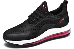MANZOOR Homme Air Running Chaussures de Course à Pied Tendance pour avec Coussin d'air Baskets Femme Sneaker décontractées pour la Marche Le Tennis Le Basket-Ball la Gym Les Sports
